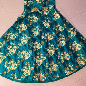 Sea Green Colour Children Frock