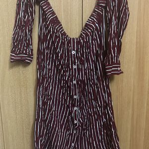 Offshoulder Shirt Dress