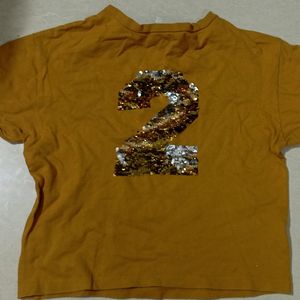 Mustard Tinsel Colour Changing Top