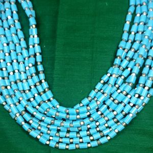 Blue And Silver Multilayer Bohomian Necklace