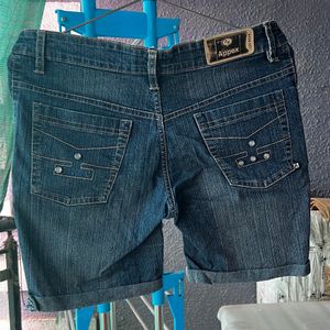 32 Inch Denim Short, Dark Blue Shaded