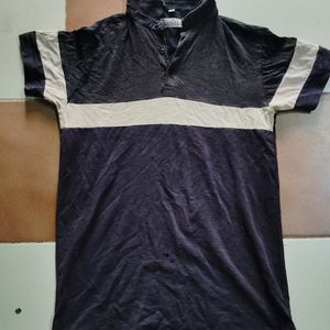 Mens Solid Polo Cotton Blend Tshirt