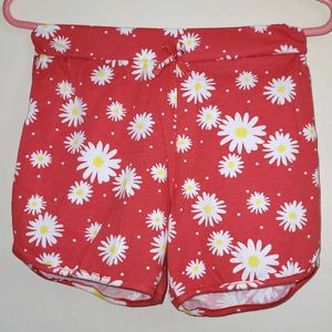 Cute Floral Daisy Print Shorts💖✨️