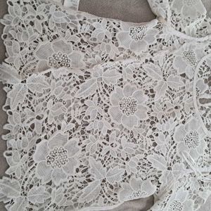 H&M White Lace Top