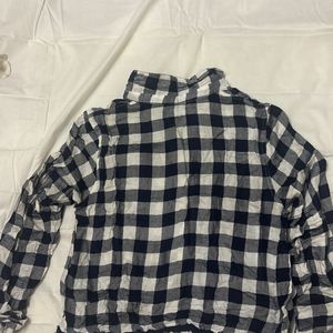 White and Black Checkered Shirt