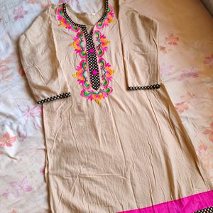 Embroidery Work Kurti For Girls