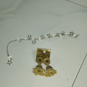 Stars Bracelets And Golden Earrings