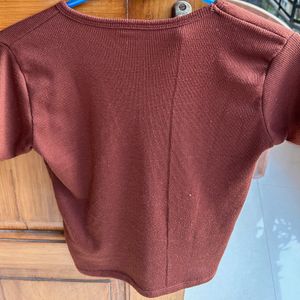 Brown Crop Top