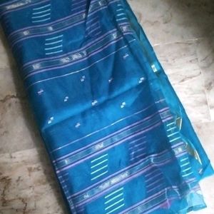 blue fancy thread work light weight saree