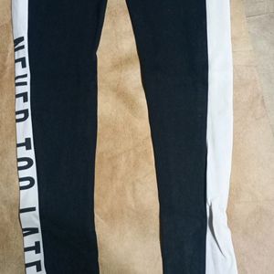 Striped Black Leggings For Kids(Girls)