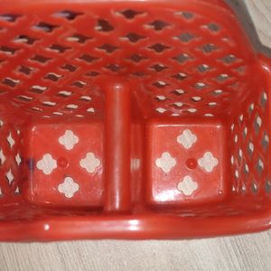 Plastic Red Cutlery Holder For Home