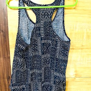 Blue Printed Best Top