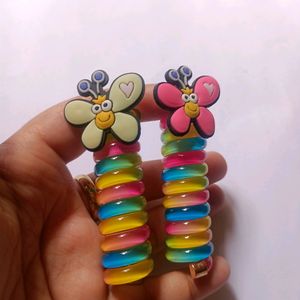 COLOURFUL HAIRSPIRAL CLIPS