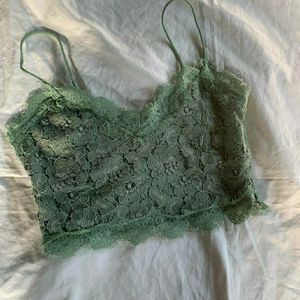 Green Lace Bralette Aesthetic