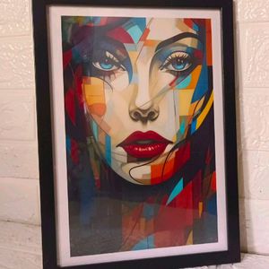 BLUE EYE LADY WALL DECOR FRAMES