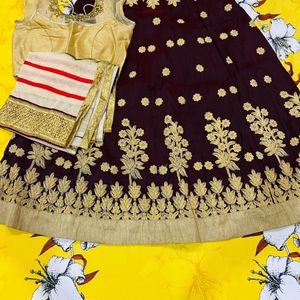 Maroon Lehenga Choli For Women