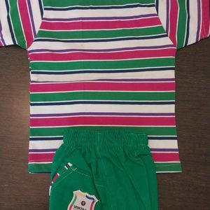 New Tshirt And Shorts Set (6-12 Months)