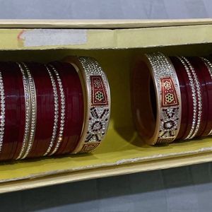 Designer Maroon Bridal Chura