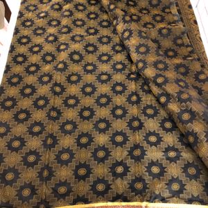 Black And Gold Saree