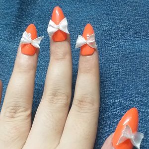 Press On Nails(Cupid's Bow-Coral)