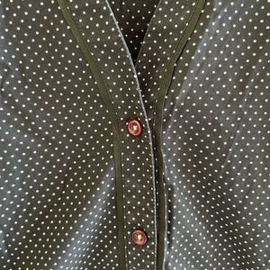 Black and White Polka Dot Solid Shirt