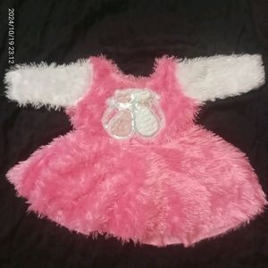 Pink Baby Fur Frock Never Used Like New