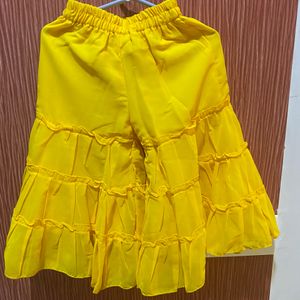 Beautiful Yellow Baby Girl Sharara Dress