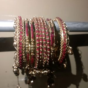 Red Bangles With Beautiful Working