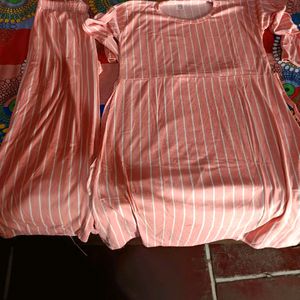 Pink Color Lady's Night Suit