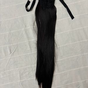 🆕Natural Black Ribbon ponytail Hair Extension