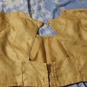 Woman Golden Handmade Blouse