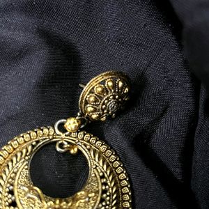 Golden Round Jhumkas