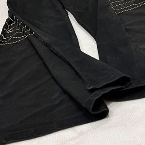 Embellished Black Jeans