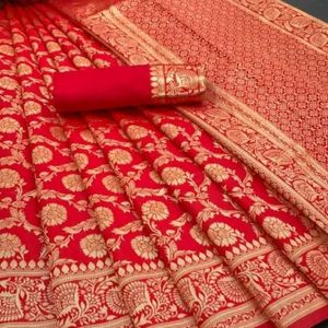 Beautiful Red Banarasi Sari For Wedding