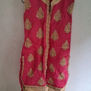 pink chudidar dress