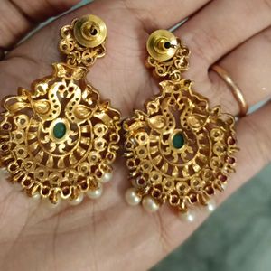 Beautiful Stone Earrings With Drops 🌼✨😍