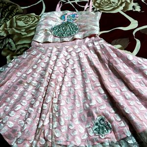 Stylish Beautiful Pink Frock For Girls