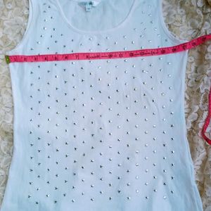 Beutiful ⭐ Silver Shiny Star Tank Top