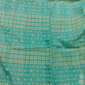 Sea Green Blue Mix Plazo Kurta Dupatta Set