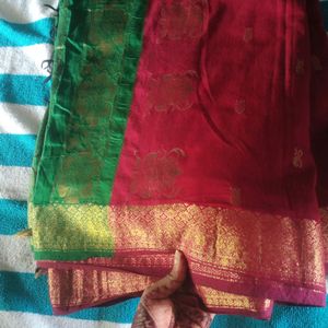 💥Price Drop💥Chanderi Cotton Pattu Saree