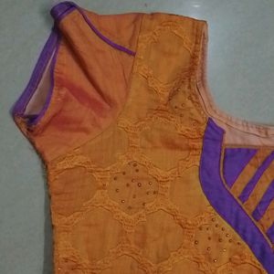 Orange Straight Kurthi