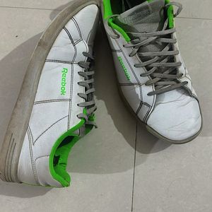 Reebok Men White And Green Sneakers