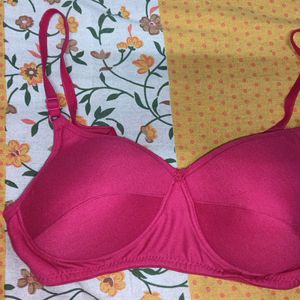 Hot 🔥 Pink 🩷 Padded Bra