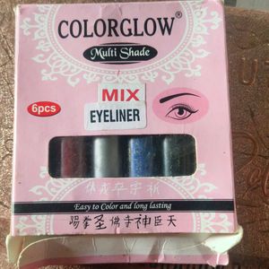 6 Pics Multicolour Eyeliner