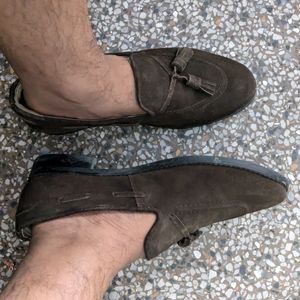 Suede Leather Loafer Shoes.