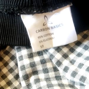 Black Colour Checks Pant