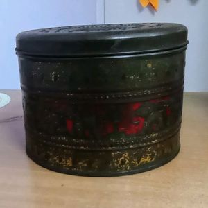 Vintage Round Tin Box