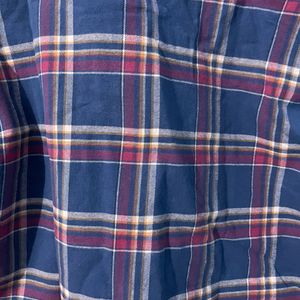 Snitch Blue Classic Slim Fit Checked Shirt