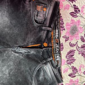 man charcoal jeans