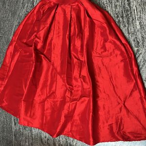 Designer Red Flared Skirt
